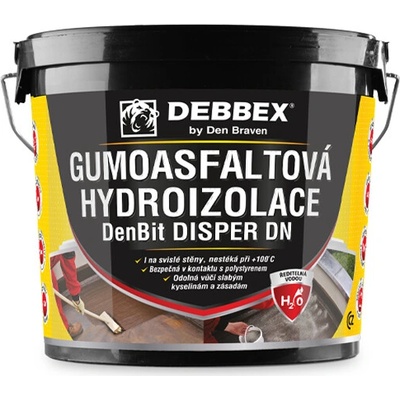 DEBBEX by Den Braven DenBit DISPER DN - Gumoasfaltová hydroizolace Varianta: 5 kg kbelík černá 11008BI