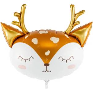 PartyDeco Фолиев Коледен балон - Елен 73 х 64 см