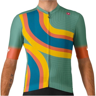 Castelli Мъжка фланелка с къс ръкав за колоездене Castelli Espresso Jersey Cycling jersey - Nathan - размер XXL (056-3836-0715)
