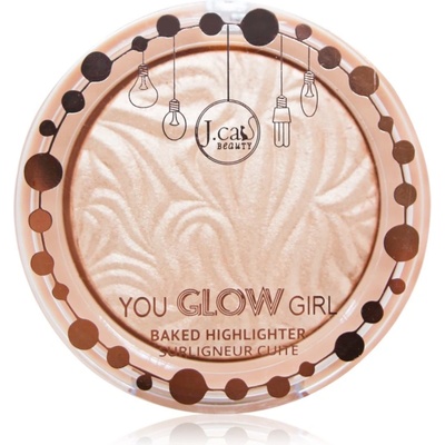 J. Cat Beauty You Glow Girl печен хайлайтър цвят 111 Seaside Frost 8.5 гр