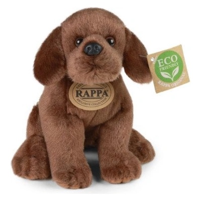 Rappa - Плюшено Куче Кафяв лабрадор, седящо, 20 см. , серия Еко приятели