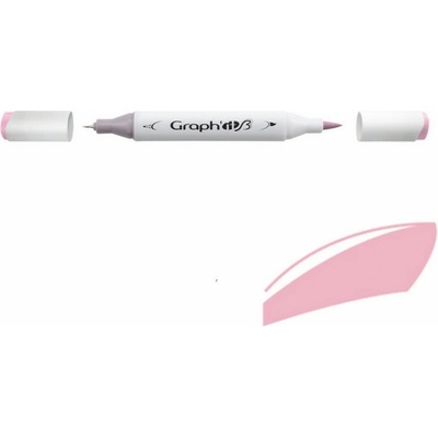 Lihová fixa GRAPH'IT oboustranná Brush & Fine, Quartz Rose