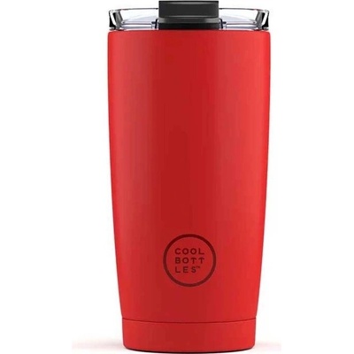 Cool Bottles nerezový termo hrnek 550 ml červená černá