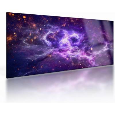Sklenený obraz - Fialový vesmír, jednodielne 100x50 cm na skle