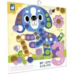 Janod My arts&crafts Мини Кръгли стикери Кученце и приятели от 3 години (J09047)