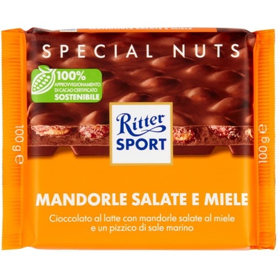 Ritter Sport Čokoláda so slanými mandľami a medom 100 g