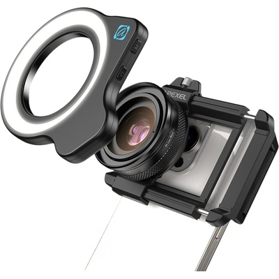 Apexel Zoom makro 10-20X objektiv s LED světlem pro smartphone