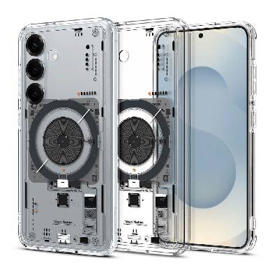 Хибриден кейс с висока степен на защита с MagSafe за Samsung Galaxy S25 - Spigen Ultra Hybrid MagSafe Neo One Case (прозрачен) (ACS09470)