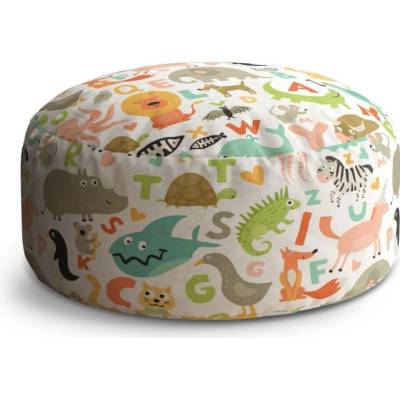 Sablio Taburet Circle Zoo abeceda: 38x48 cm