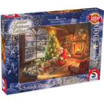 Schmidt Spiele Пъзел Schmidt от 1000 части - Дядо Коледа е тук, Томас Кинкейд (59495)