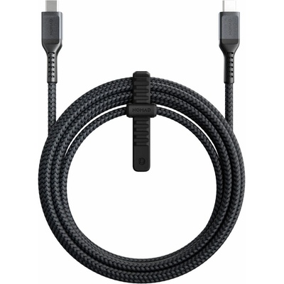 Nomad Кабел Nomad Kevlar USB-C to USB-C Charging Cable 100W (NM01A1C000), от USB C(м) към USB C(м), 3.0m, 100W, черен (NM01A1C000 (474000))