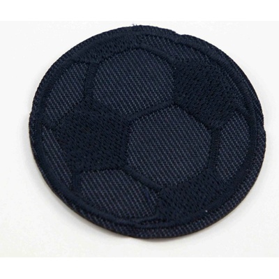 Nažehľovacia záplata - futbalová lopta - 5 cm - tmavá modrá