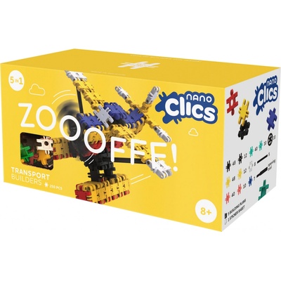 Clics Toys Ekologická stavebnice Nano Doprava 250 ks