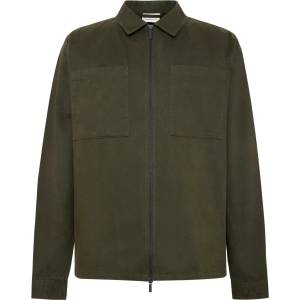 KnowledgeCotton Apparel Мъжка риза с копчета Knowledgecotton apparel Regular Fit Twill Overshirt Shirt - Forrest Night (033-2932-0211)