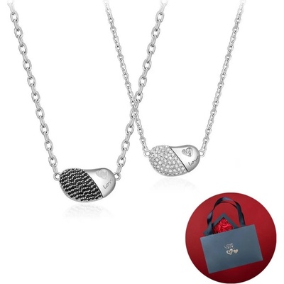 Jay Párový set náhrdelníků JAY-9035-LPH38-ZS21562 Stříbrná