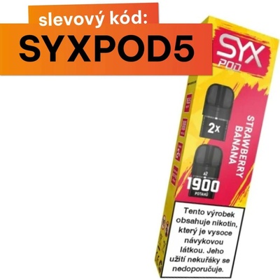 Syx Pod Strawberry Banana 16,5 mg 2x950 potáhnutí 1 ks