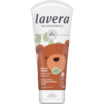 Lavera Измиващ лосион и шампоан за бебета и деца, 200 ml