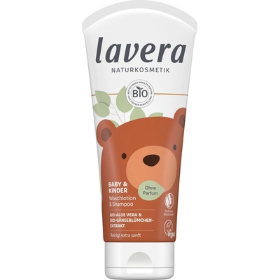 Lavera Измиващ лосион и шампоан за бебета и деца, 200 ml