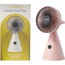 VITAMMY Dream desk fan, USB mini stolný ventilátor, ružový