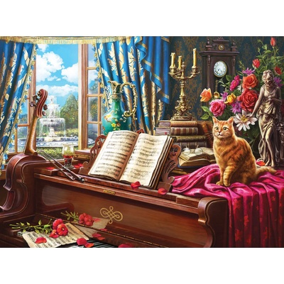 SunsOut - Puzzle Grand Piano Cat - 1 000 piese