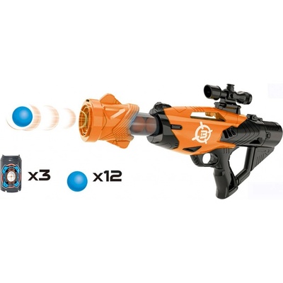 Alltoys Pištoľ na penové loptičky 42 cm oranžová