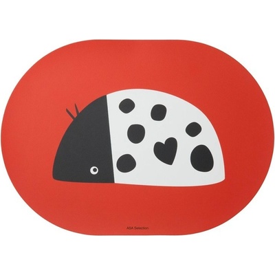 ASA Selection Prostírání Asa BUDDIES červené s beruškou 46x33cm