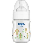 Wee Baby Бебешко шише от топлоустойчиво стъкло Wee Baby Classic Plus, 120 ml, бяло (139) - baby