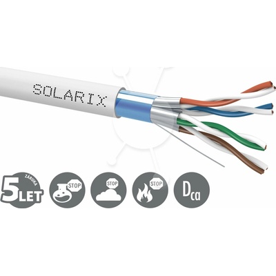 Solarix SXKD-6A-FFTP-LSOH CAT6A FFTP sivý Dca s2 d2 a1, 500m