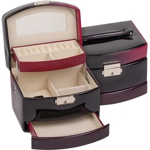 New wish Кутия за бижута 16 см х 14 см х 13 см Burgundy New Wish
