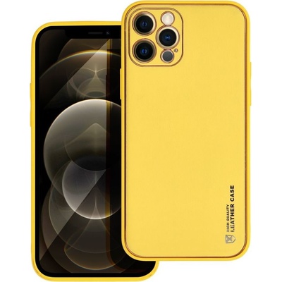 Púzdro Forcell Kožené iPhone 12 Pro, Žlté