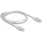 Delock Кабел Delock USB-A мъжко - USB-A мъжко 1.5 m, прозрачен (DELOCK-83888) - megamag