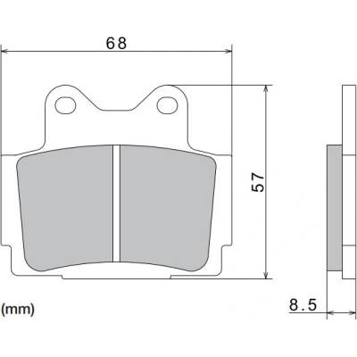 Brzdové destičky, NISSIN (semi-metalická směs) 2 ks v balení NISSIN M501-372