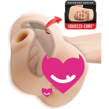 Pipedream PDX Plus Double Pounder Vibrating Squeeze Stroker Skin