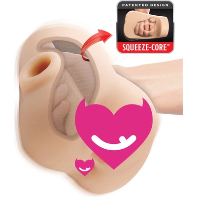 Pipedream PDX Plus Double Pounder Vibrating Squeeze Stroker Skin