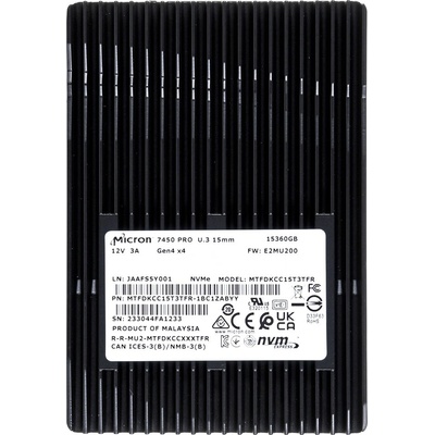 Micron 7450 PRO 15.36TB, MTFDKCC15T3TFR-1BC1ZABYYR