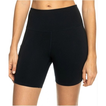 Roxy Tréninkové šortky Heart Into It hladké high waist ERJNS03435 černá