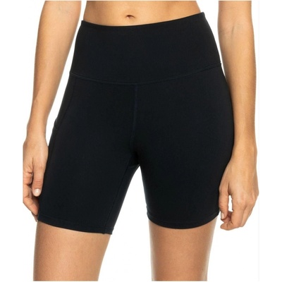 Roxy Tréninkové šortky Heart Into It hladké high waist ERJNS03435 černá