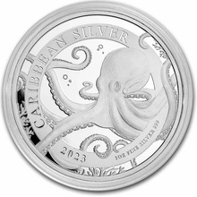 9Fine Mint Caribbean Octopus BU 2023 Barbados 1 oz