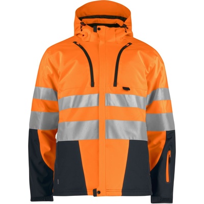 ProJob HI-VIS 6420 PADDED SOFTSHELL/Унисекс светлоотразително трислойно софтшел яке - hv оранжево/черно XL (646420zw104)