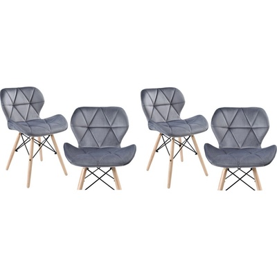 Bestent Moon Light sametová šedá 4 ks