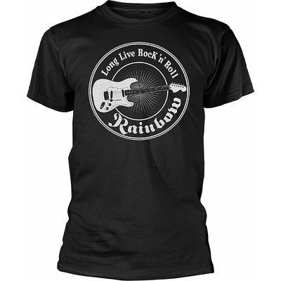 Rainbow tričko Long Live Guitar Black