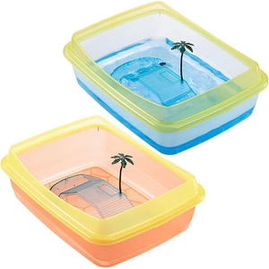 Ferplast - Turtle Bowl Tortugas - Пластмасов аквариум за костенурки, 47 x 36 x 15, 5 см
