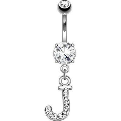 Šperky4U piercing do pupíku iniciála WP01216-J