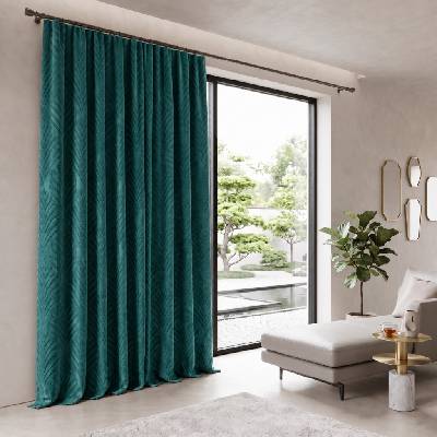 Dekorační široký velvet závěs s řasící páskou ERTE zelená 200x245 cm nebo 200x260 cm (cena za 1 kus) MyBestHome Rozměr: 200x245 cm