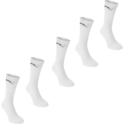 Slazenger Детски чорапи Slazenger Crew Socks 5 Pack Childs - White