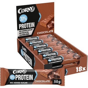 CORNY Протеинов бар Corny Protein с млечен шоколад 50 г кутия 18 бр