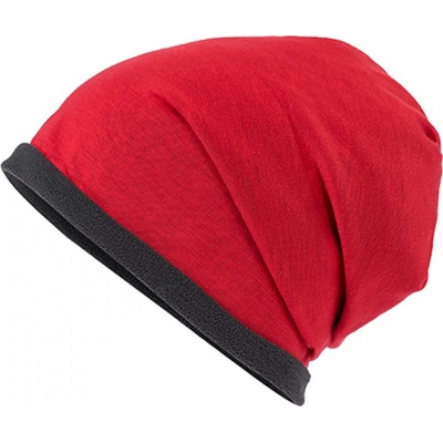 Myrtle Beach Fleecová elastická beanie Červená