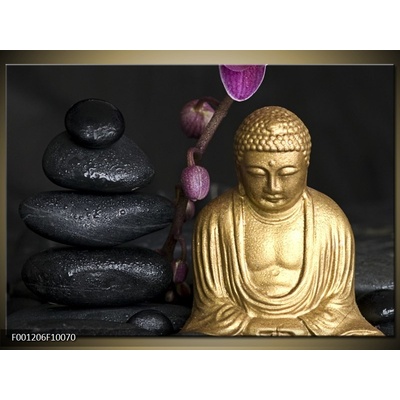 Obraz budha s kameny