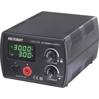 VOLTCRAFT CSP-320 laboratorní zdroj s nastavitelným napětím 0 - 30 V/DC 1 - 3 A 90 W napájení ze sítě nebo akumulátoru P