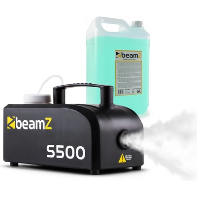 Beamz S500 New Edition, машина за мъгла, с включена течност за мъгла, 500W, 500W, 50 m³/min (28558+28257) (28558+28257)